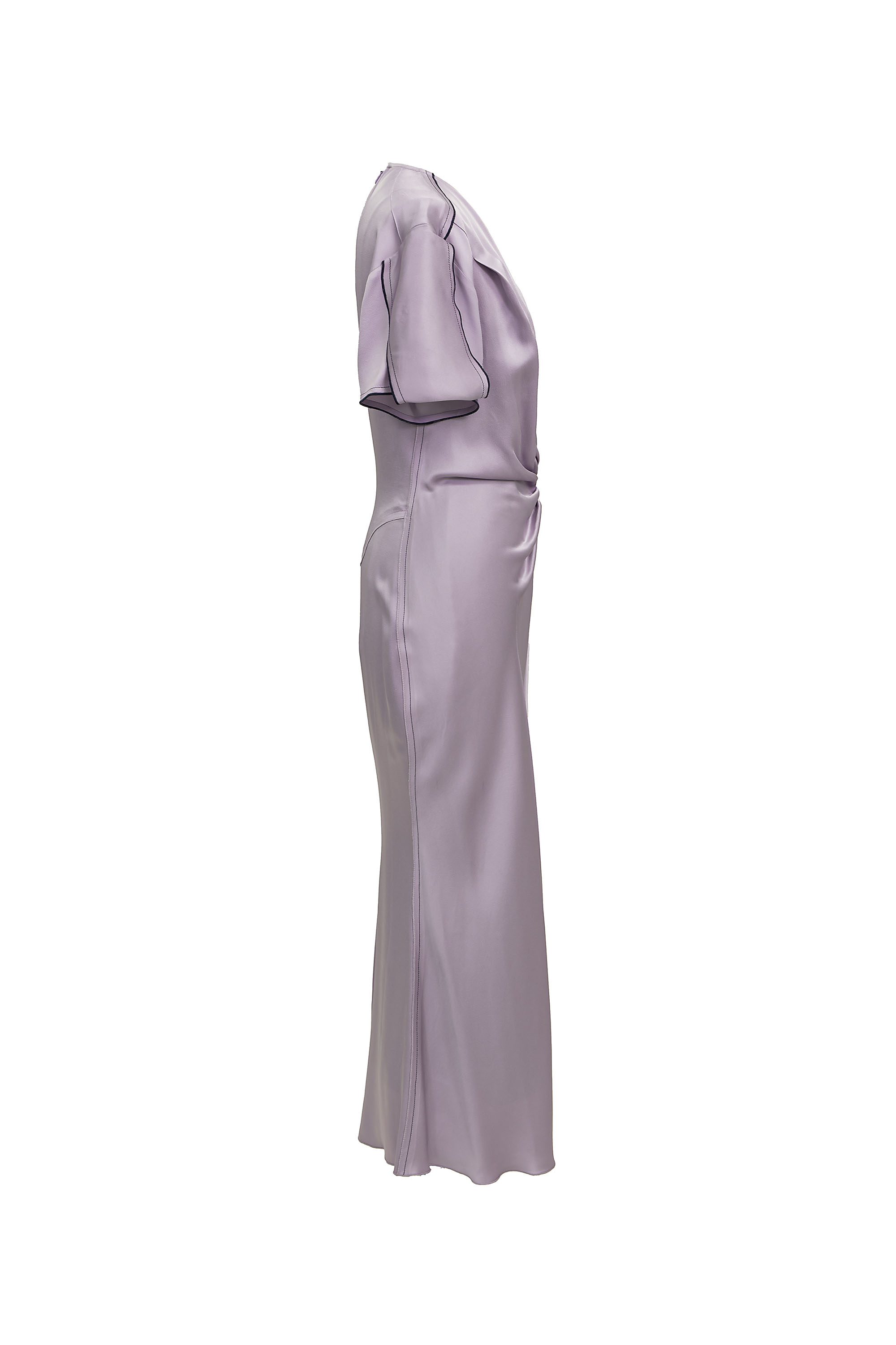 【Victoria Beckham】Vネック◆ベルト◆サテン◆トレンチドレス Designer Dresses & Gowns | Elegant Tailored Dresses & Gowns